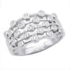 14K White Gold Right Hand Ladies Diamond Ring 0.46ct