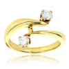 14K Yellow Gold Right Hand Ladies Diamond Ring 0.50ct