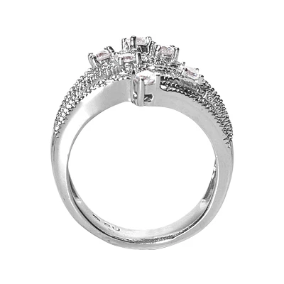 14K White Gold Right Hand Ladies Diamond Ring 0.94ct 3 14K White Gold Right Hand Ladies Diamond Ring 0.94ct - Image 3