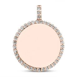 14K White Gold Round Diamond Circle Pendant 0.40ct -Borcely Jewelry Sales 14k gold round diamond circle pendant 040ct p 27301 rose 20220426