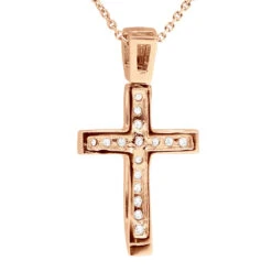 14K White Gold Round Diamond Cross Pendant 0.48ct 13 14K White Gold Round Diamond Cross Pendant 0.48ct -Borcely Jewelry Sales 14k gold round diamond cross pendant 048ct p 26519 back rose 20221011 20221027