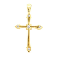 14K White Gold Round Diamond Cross Pendant 0.73ct -Borcely Jewelry Sales 14k gold round diamond cross pendant 073ct p 26553 backye