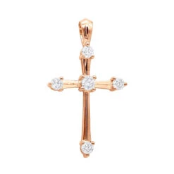 14K White Gold Round Diamond Cross Pendant 0.73ct -Borcely Jewelry Sales 14k gold round diamond cross pendant 073ct p 26553 ro