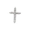 14K White Gold Round Diamond Cross Pendant 0.77ct