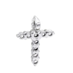 14K White Gold Round Diamond Cross Pendant 1.65ct 9 14K White Gold Round Diamond Cross Pendant 1.65ct -Borcely Jewelry Sales 14k gold round diamond cross pendant 165ct p 26510 backwh