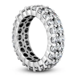 14K White Gold Round Diamond Eternity Band 4.40ct -Borcely Jewelry Sales 14k gold round diamond eternity band 440ct p 24863 back white 20220426