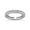 Thin 14K White Gold Round Diamond Eternity Ring 0.63ct 2.4mm