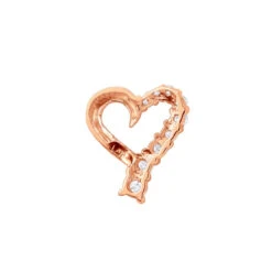 14K Yellow Gold Round Diamond Floating Heart Pendant 0.25ct -Borcely Jewelry Sales 14k gold round diamond floating heart pendant 025ct p 27715 backro 20191215