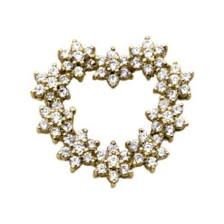 14K White Gold Round Diamond Floral Heart Pendant 2.80ct -Borcely Jewelry Sales 14k gold round diamond floral heart pendant 280ct p 27736 yellow 20220426