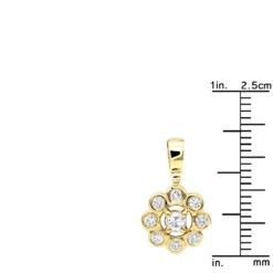 14K Yellow Gold Round Diamond Flower Pendant For Women 9 Stones 0.34ct 11 14K Yellow Gold Round Diamond Flower Pendant For Women 9 Stones 0.34ct -Borcely Jewelry Sales 14k gold round diamond flower pendant 034ct p 27284 rulerye