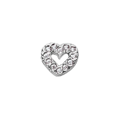 14K White Gold 0.24ct Diamond Small Heart Shape Pendant 1 14K White Gold 0.24ct Diamond Small Heart Shape Pendant