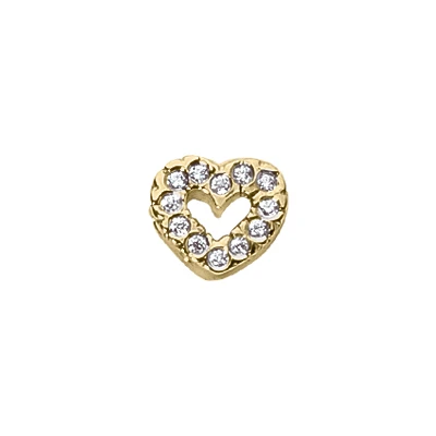 14K White Gold 0.24ct Diamond Small Heart Shape Pendant 2 14K White Gold 0.24ct Diamond Small Heart Shape Pendant - Image 2