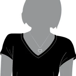 14K White Gold Round Diamond Heart Necklace 0.48ct -Borcely Jewelry Sales 14k gold round diamond heart necklace 048ct p 27741 bodwh