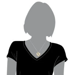 14K Yellow Gold Round Diamond Heart Necklace 2.64ct -Borcely Jewelry Sales 14k gold round diamond heart necklace 264ct p 27747 bodye