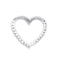 14K White Gold Round Diamond Heart Pendant 0.68ct 22.2mm -Borcely Jewelry Sales 14k gold round diamond heart pendant 068ct p 27681 backwh 20200306