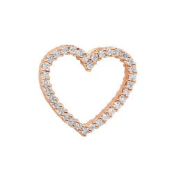 14K White Gold Round Diamond Heart Pendant 0.68ct 22.2mm -Borcely Jewelry Sales 14k gold round diamond heart pendant 068ct p 27681 ro