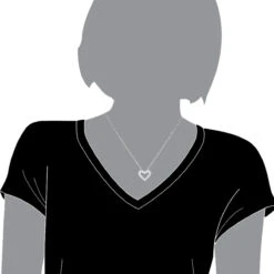 14K White Gold Round Diamond Open Heart Pendant 1.26ct Hidden Bail -Borcely Jewelry Sales 14k gold round diamond heart pendant 126ct p 27817 body white 20220410