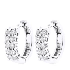 14K Yellow Gold Round Diamond Huggie Earrings 0.44ct -Borcely Jewelry Sales 14k gold round diamond huggie earrings 044ct p 6032 wh