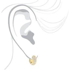 14K Yellow Gold Round Diamond Huggie Earrings Hoops 0.62ct -Borcely Jewelry Sales 14k gold round diamond huggie earrings hoops 062ct p 6034 bodye