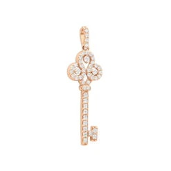 14K White Gold Round Diamond Key Pendant 1.57ct -Borcely Jewelry Sales 14k gold round diamond key pendant 157ct p 30603 ro