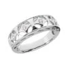 14K White Gold Round Diamond Ladies Ring 0.10ct 6.3mm