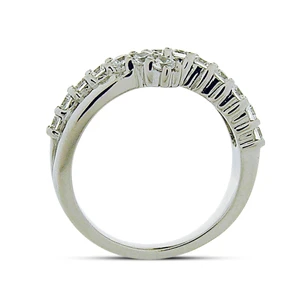 14K White Gold Round Diamond Ladies Ring 0.75ct 7.8mm 2 14K White Gold Round Diamond Ladies Ring 0.75ct 7.8mm - Image 2