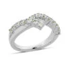 14K White Gold Round Diamond Ladies Ring 0.75ct 7.8mm