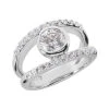 14K White Gold Round Diamond Ladies Ring 0.77ct
