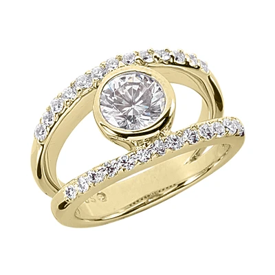 14K White Gold Round Diamond Ladies Ring 0.77ct 2 14K White Gold Round Diamond Ladies Ring 0.77ct - Image 2