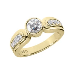 14K White Gold Round Diamond Ladies Ring 0.80ct 5.7mm -Borcely Jewelry Sales 14k gold round diamond ladies ring 080ct p 29626 yellow