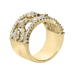 14K White Gold Round Diamond Ladies Ring 0.82ct 12.8mm -Borcely Jewelry Sales 14k gold round diamond ladies ring 082ct p 29424 back yellow