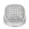 14K White Gold Round Diamond Ladies Ring 1.22ct 6.6mm