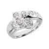 14K White Gold Round Diamond Ladies Ring 1.32ct 13.6mm