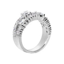 14K White Gold Round Diamond Ladies Ring 1.40ct 8.6mm 6 14K White Gold Round Diamond Ladies Ring 1.40ct 8.6mm -Borcely Jewelry Sales 14k gold round diamond ladies ring 140ct p 29428 back white