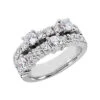 14K White Gold Round Diamond Ladies Ring 1.40ct 8.6mm