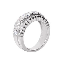 14K White Gold Round Diamond Ladies Ring 1.61ct 8.9mm 6 14K White Gold Round Diamond Ladies Ring 1.61ct 8.9mm -Borcely Jewelry Sales 14k gold round diamond ladies ring 161ct p 29320 back white