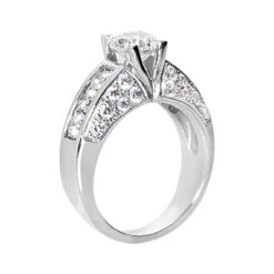 14K White Gold Round Diamond Ladies Ring 2.52ct 8.5mm 6 14K White Gold Round Diamond Ladies Ring 2.52ct 8.5mm -Borcely Jewelry Sales 14k gold round diamond ladies ring 252ct p 29642 back white