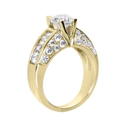 14K White Gold Round Diamond Ladies Ring 2.52ct 8.5mm 7 14K White Gold Round Diamond Ladies Ring 2.52ct 8.5mm -Borcely Jewelry Sales 14k gold round diamond ladies ring 252ct p 29642 back yellow