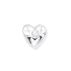 14K Yellow Gold Round Diamond Puffed Heart Pendant 0.03ct -Borcely Jewelry Sales 14k gold round diamond puffed heart pendant 003ct p 27707 wh