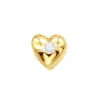 14K Yellow Gold Round Diamond Puffed Heart Pendant 0.03ct
