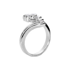 14K White Gold Round Diamond Right Hand Ladies Ring 0.42ct -Borcely Jewelry Sales 14k gold round diamond right hand ladies ring 042ct p 29782 back white