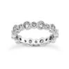 Thin 14K White Gold Round Diamonds Eternity Ring 1.30ct