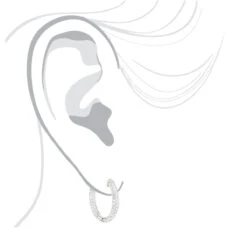 14K White Gold Small Inside Out Diamond Hoop Earrings For Women 2.7ct 1 Inch -Borcely Jewelry Sales 14k gold small inside out diamond hoop earrings 242ct p 6933 bodwh