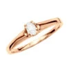 Affordable 14K Rose Gold Solitaire Engagement Ring 0.25ct 3.1mm