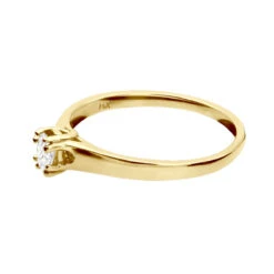 Affordable 14K Rose Gold Solitaire Engagement Ring 0.25ct 3.1mm -Borcely Jewelry Sales 14k gold solitaire engagement ring 025ct p 25017 backye