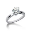 Solitaire Round Diamond Engagement Ring 0.40ct 2.7mm 14K White Gold