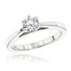 14K White Gold Solitaire Engagement Ring 0.40ct 2.3mm