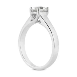 14K White Gold Solitaire Engagement Ring 0.50ct 3.31mm -Borcely Jewelry Sales 14k gold solitaire engagement ring 050ct p 25003 back white 20220426