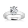 14K White Gold Solitaire Engagement Ring 0.50ct 3.31mm