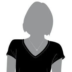 14K White Gold Solitaire Round Diamond Necklace Ladies Pendant With Chain 0.25ct -Borcely Jewelry Sales 14k gold solitaire round diamond necklace ladies pendant with chain 025ct bodwh